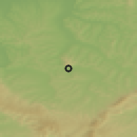 Shaded relief of the 51 km around Şimleu Silvaniei, drawn from the GMTED2010 grid