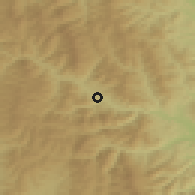 Shaded relief of the 51 km around Agăş, drawn from the GMTED2010 grid