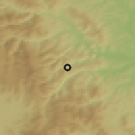 Shaded relief of the 51 km around Slănic-Moldova, drawn from the GMTED2010 grid