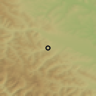 Shaded relief of the 51 km around Slatina, drawn from the GMTED2010 grid