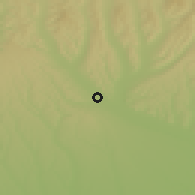 Shaded relief of the 52 km around Başcov, drawn from the GMTED2010 grid