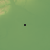 Shaded relief of the 52 km around Smeeni, drawn from the GMTED2010 grid