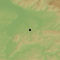 Shaded relief of the 51 km around Şomcuta Mare, drawn from the GMTED2010 grid