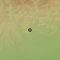 Shaded relief of the 52 km around Şotânga, drawn from the GMTED2010 grid