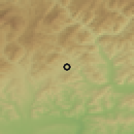 Shaded relief of the 51 km around Starchiojd, drawn from the GMTED2010 grid