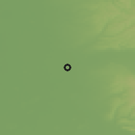 Shaded relief of the 51 km around Batăr, drawn from the GMTED2010 grid