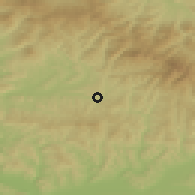 Shaded relief of the 51 km around Suciu de Sus, drawn from the GMTED2010 grid