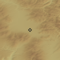 Shaded relief of the 51 km around Suseni, drawn from the GMTED2010 grid
