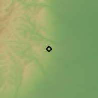 Shaded relief of the 51 km around Tâmboeşti, drawn from the GMTED2010 grid