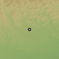 Shaded relief of the 52 km around Târgovişte, drawn from the GMTED2010 grid