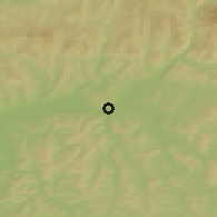 Shaded relief of the 51 km around Beclean, drawn from the GMTED2010 grid