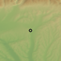 Shaded relief of the 52 km around Târgu Cărbuneşti, drawn from the GMTED2010 grid