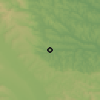 Shaded relief of the 51 km around Târgu Gângiuleşti, drawn from the GMTED2010 grid
