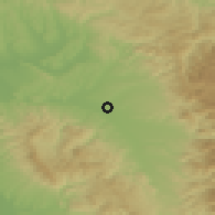 Shaded relief of the 51 km around Beiuş, drawn from the GMTED2010 grid