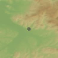 Shaded relief of the 51 km around Tăuţii Mărgherauş, drawn from the GMTED2010 grid