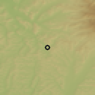 Shaded relief of the 51 km around Teaca, drawn from the GMTED2010 grid