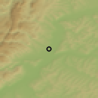 Shaded relief of the 51 km around Teiuş, drawn from the GMTED2010 grid