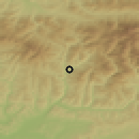 Shaded relief of the 51 km around Telciu, drawn from the GMTED2010 grid