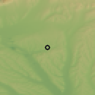 Shaded relief of the 52 km around Ţicleni, drawn from the GMTED2010 grid