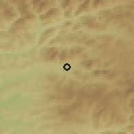 Shaded relief of the 51 km around Tiha Bârgăului, drawn from the GMTED2010 grid