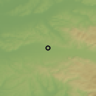 Shaded relief of the 51 km around Tileagd, drawn from the GMTED2010 grid