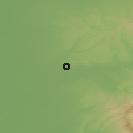 Shaded relief of the 51 km around Tinca, drawn from the GMTED2010 grid