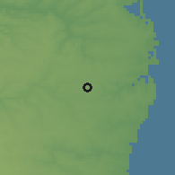 Shaded relief of the 52 km around Topraisar, drawn from the GMTED2010 grid
