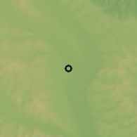 Shaded relief of the 51 km around Trifeşti, drawn from the GMTED2010 grid