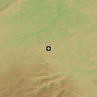 Shaded relief of the 51 km around Aghireşu, drawn from the GMTED2010 grid
