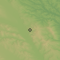 Shaded relief of the 51 km around Tudora, drawn from the GMTED2010 grid