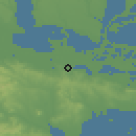 Shaded relief of the 51 km around Tulcea, drawn from the GMTED2010 grid
