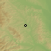 Shaded relief of the 51 km around Bereşti-Tazlău, drawn from the GMTED2010 grid