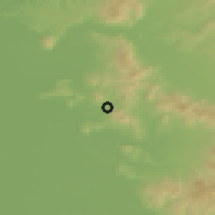 Shaded relief of the 50 km around Turţ, drawn from the GMTED2010 grid
