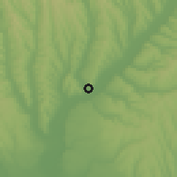 Shaded relief of the 51 km around Tutova, drawn from the GMTED2010 grid