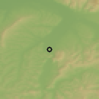 Shaded relief of the 51 km around Ulmeni, drawn from the GMTED2010 grid