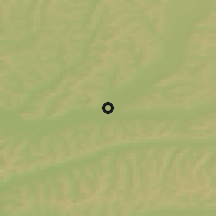 Shaded relief of the 51 km around Ungheni, drawn from the GMTED2010 grid