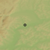 Shaded relief of the 51 km around Unirea, drawn from the GMTED2010 grid