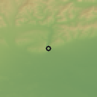 Shaded relief of the 52 km around Urlaţi, drawn from the GMTED2010 grid