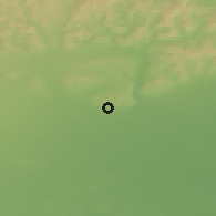 Shaded relief of the 52 km around Valea Călugărească, drawn from the GMTED2010 grid