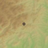 Shaded relief of the 51 km around Valea Râmnicului, drawn from the GMTED2010 grid