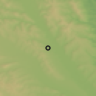 Shaded relief of the 51 km around Valeă Seaca, drawn from the GMTED2010 grid
