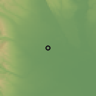 Shaded relief of the 51 km around Vanatori, drawn from the GMTED2010 grid