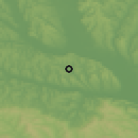 Shaded relief of the 51 km around Vanatori, drawn from the GMTED2010 grid