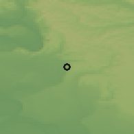 Shaded relief of the 52 km around Vânju Mare, drawn from the GMTED2010 grid