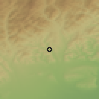 Shaded relief of the 51 km around Vărbilău, drawn from the GMTED2010 grid