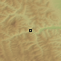 Shaded relief of the 51 km around Bicaz, drawn from the GMTED2010 grid