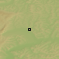 Shaded relief of the 51 km around Viişoara, drawn from the GMTED2010 grid