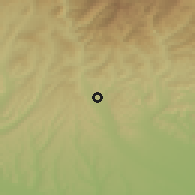 Shaded relief of the 51 km around Voineşti, drawn from the GMTED2010 grid