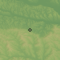 Shaded relief of the 51 km around Voineşti, drawn from the GMTED2010 grid