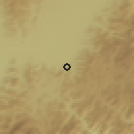 Shaded relief of the 51 km around Zagon, drawn from the GMTED2010 grid